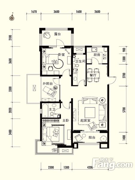 富力秦皇半島仁晟裝飾戶型圖